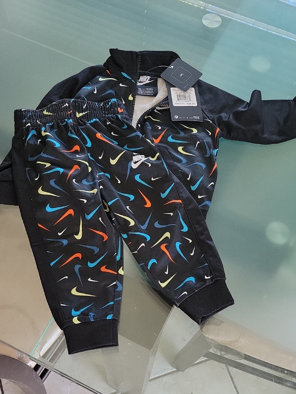 Baby Boys Nike 2 Pieces Set Sweatpants Nike Zipper Jacket For Boys 12month Black